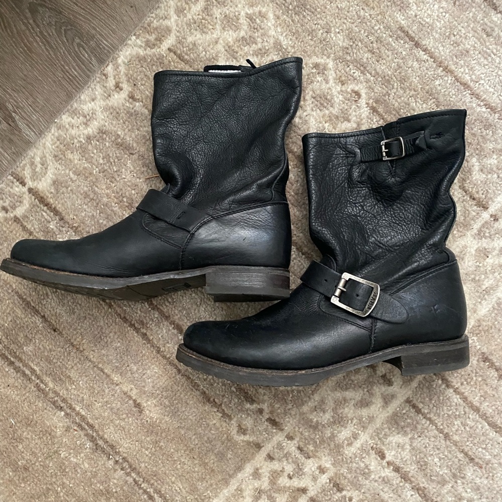 Frye motorcycle style boots